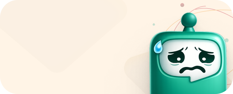 Widget — Sad mascot expression, low energy or missed task